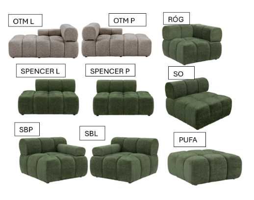Sofa modułowa "VENUS" prawostronna 4 osobowa!