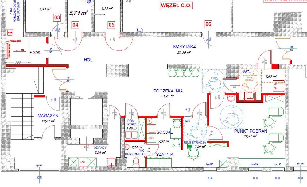 Lokal na Gabinet lekarski, terapeutyczny /Punkt pobrań 72m2