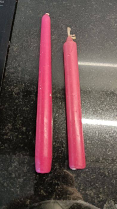 Velas cor de rosa novas