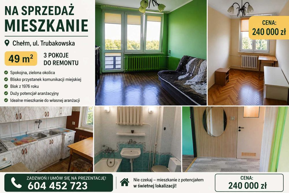 Mieszkanie w Chełmie na sprzedaż