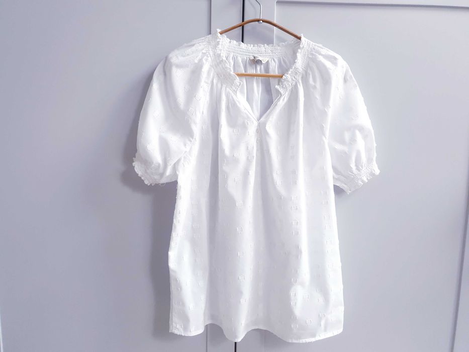 Biała bluzka koszula plumeti 40 42 oversize F&F