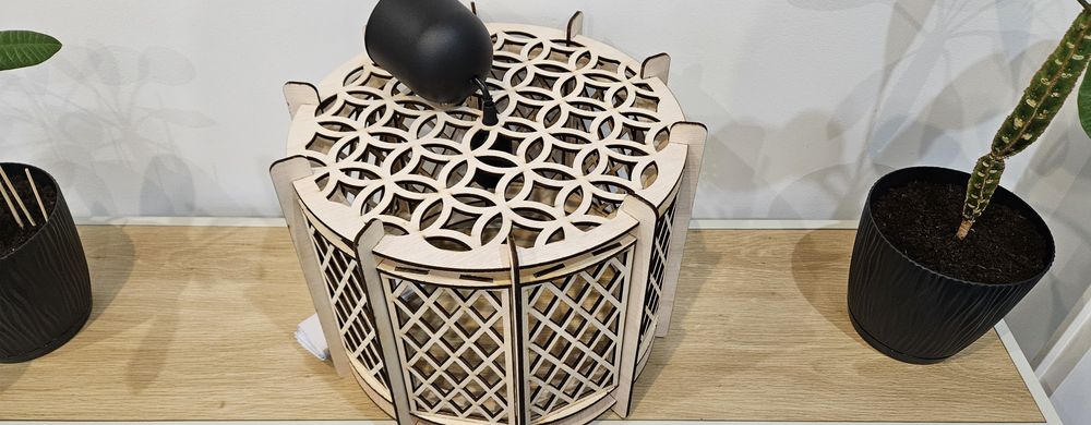 Lampa drewniana Loft