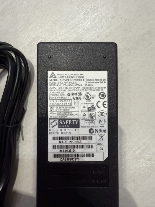 Блок питания cisco delta adp-80lb a 2-pin 48v 1670ma
