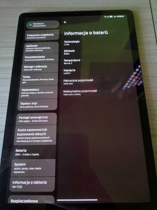 Samsung Galaxy Tab S5e LTE (SM-T725) | AMOLED | Android 15 | Stan bdb