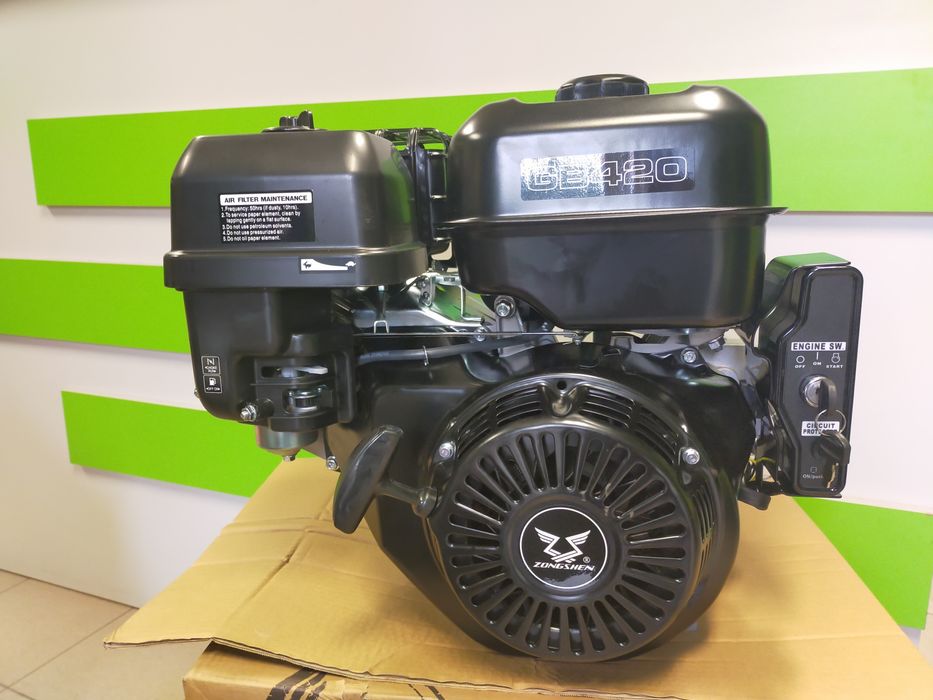 Silnik zongshen gb420 13km wał 25,4 rozrusznik elektryczny