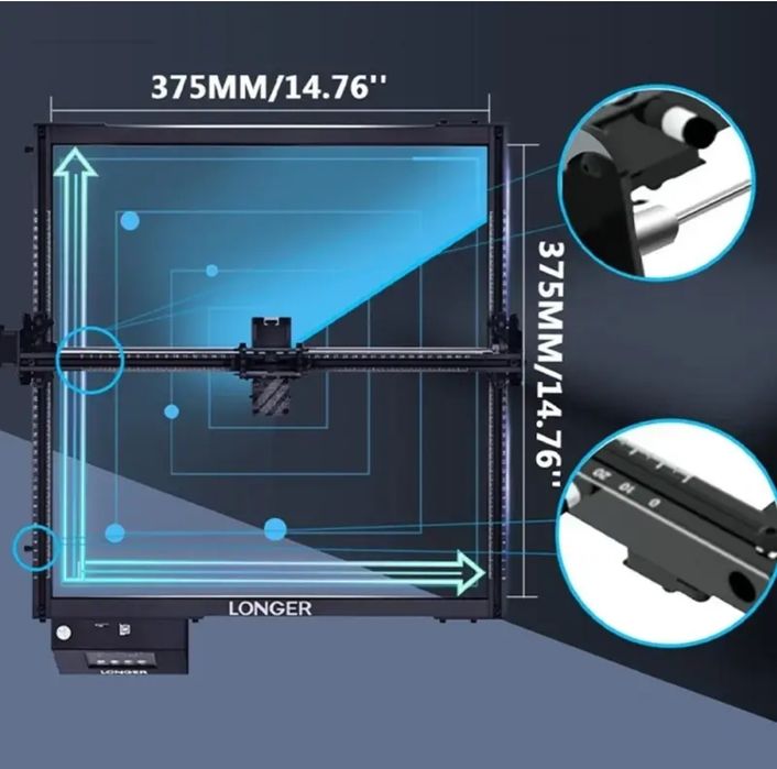 Лазерний гравер LONGER RAY5, 20 Вт