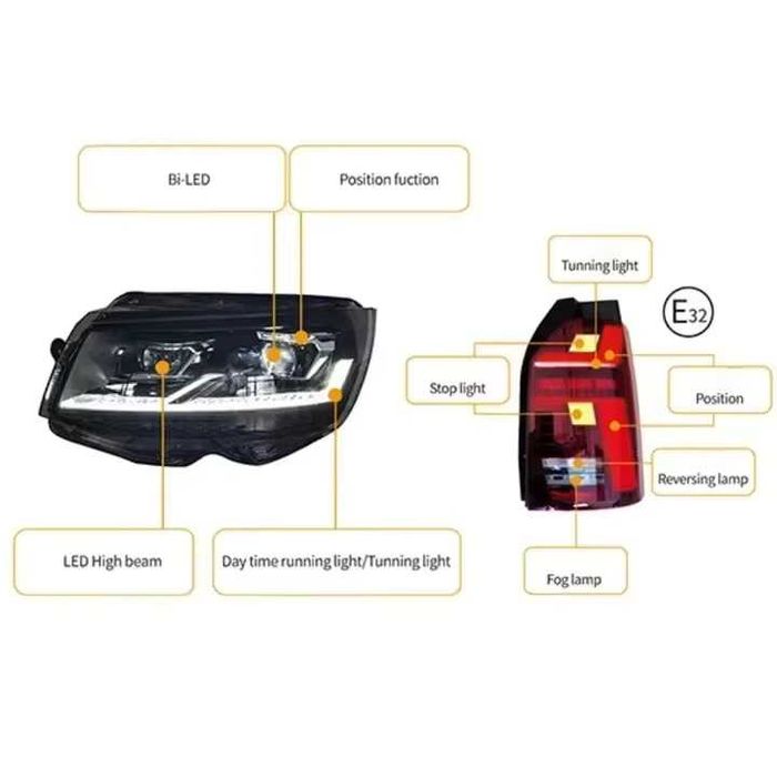 Lampy przednie, lampa przednia FULL LED Mutivan, Transporter, T5, T6