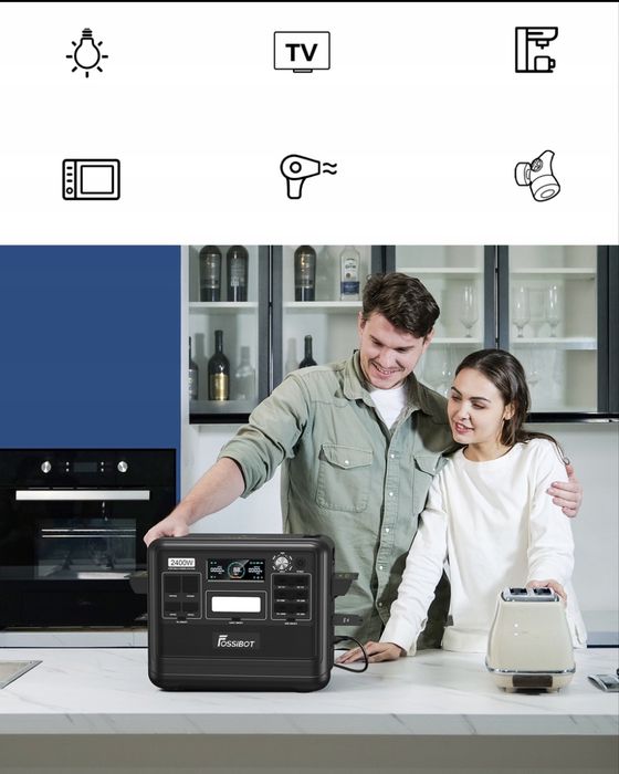 Портативна зарядна станьція FOSSiBOT F2400, 2200W/2048Wh
