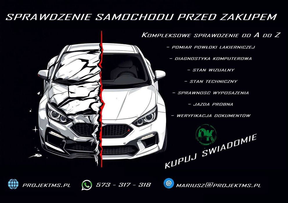 Sprawdzenie pomoc przed zakupem samochodu/diagnostyka /miernik lakieru