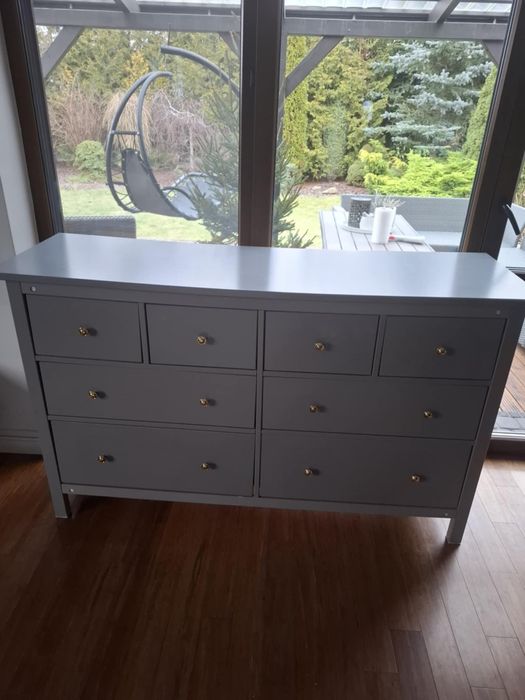 Komoda szara Ikea Hemnes 8 szuflad
