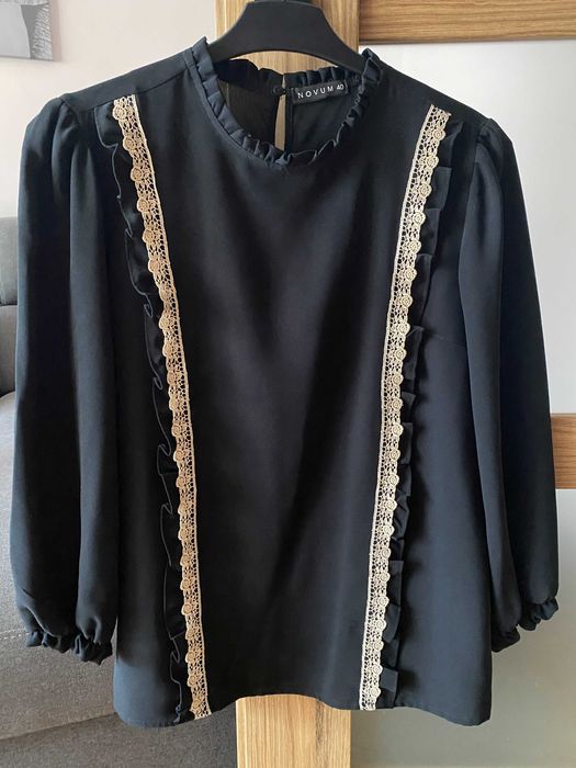 Bluzka czarna, długi rękaw