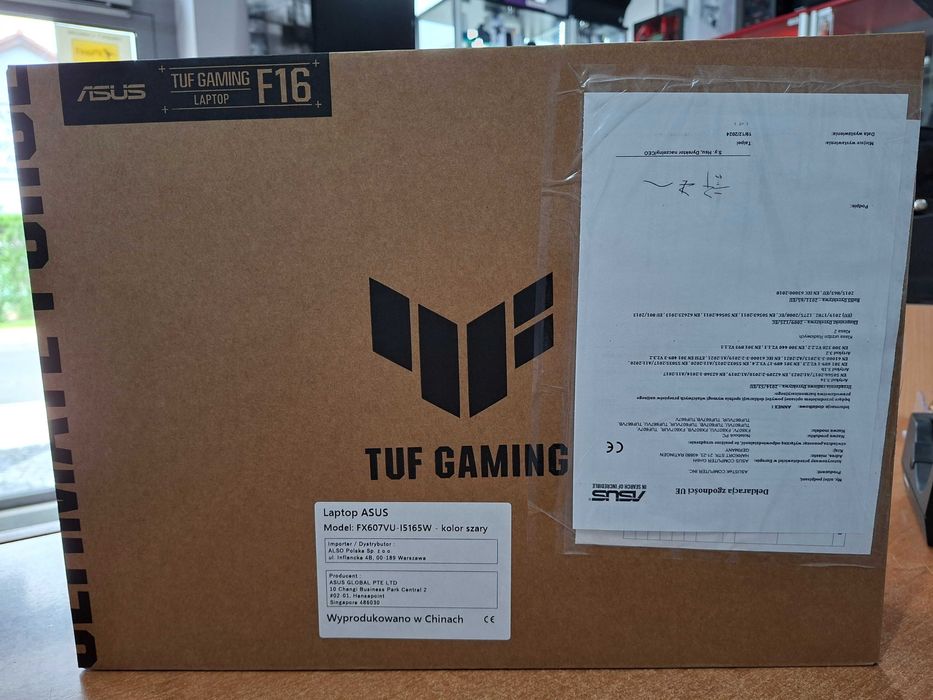 NOWY laptop Asus F16 FX607V Core 5 210H 16GB 512GB RTX4050 GW 2 lata Plomby