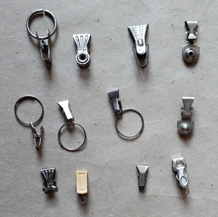 Кольца, прищепки для карнизов, штор.