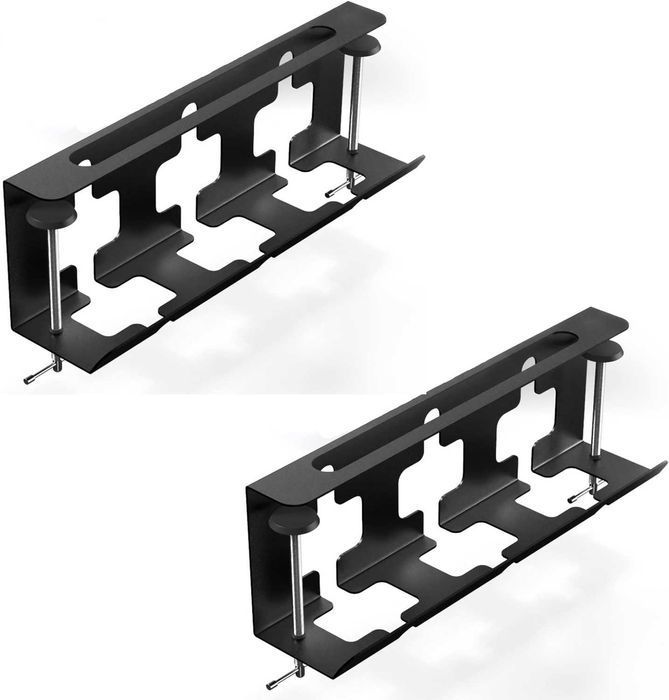 Organizer Półka Na Kable Maskownica Kabli Uchwyt Pod Biurko 40cm 2x