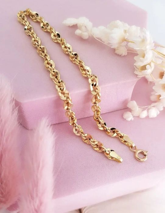 Bransoletka złota. Splot irydia. Próba 585