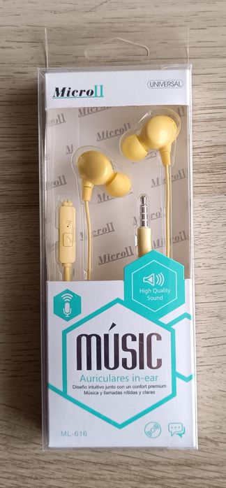 Fones de ouvido MicrolI amarelo