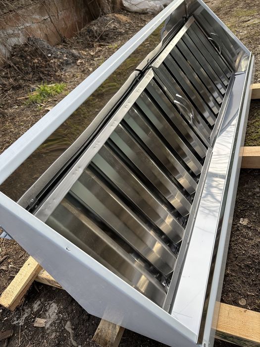 Витяжний зонт нержавійка з жироуловлювачами