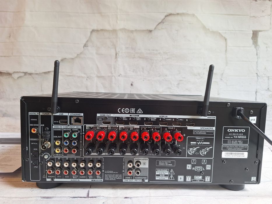 7.2 Onkyo TX-NR555 Wi-Fi BT  Atmos Vision Spotify net radio