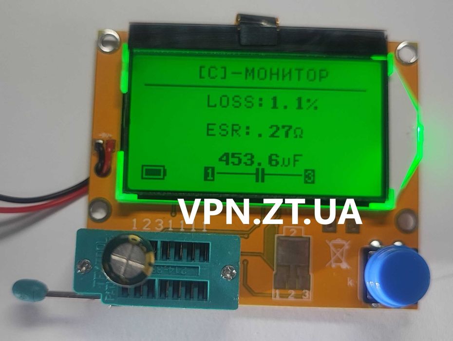 LCR-T4 ОРИГІНАЛ УКР РОС прошивка 1.13 rev.900 тестер ESR T4 Atmega328р