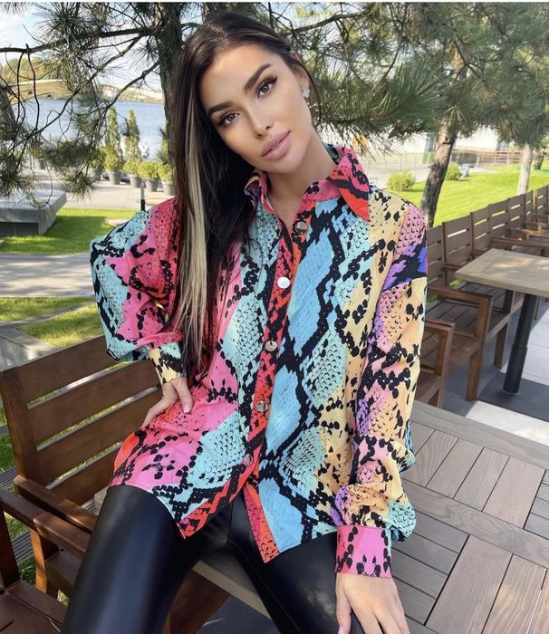 Сорочка Krutyakov з армані шовку, різнокольорова, універсальний розмір