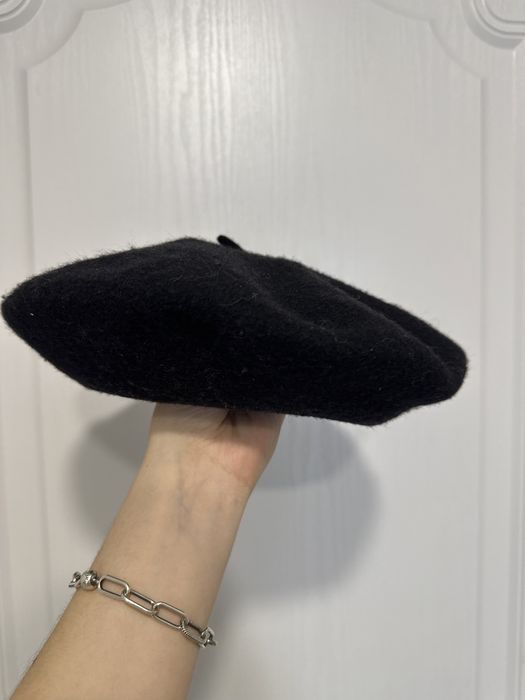 Берет, жіночий берет, рожевий жіночий берет, чорний жіночий берет