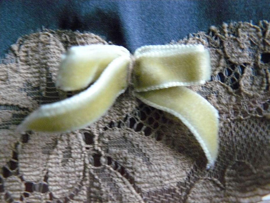 Viva Davis 100% jedwab silk kimono szlafrok czarny 36 38 koronka sexy!