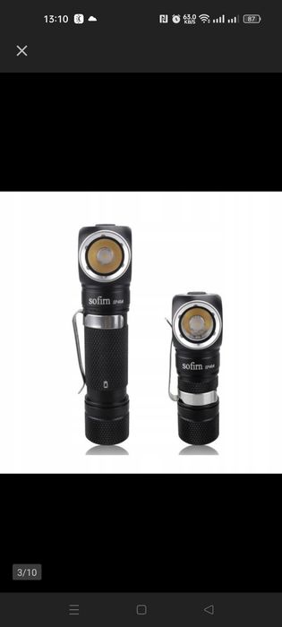 Nowa latarka edc sofirn sp40a USB C czołówka