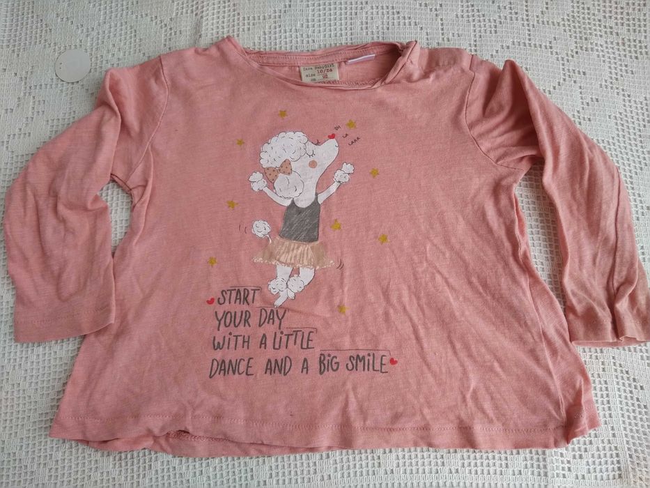 Blusa cor de rosa - Zara - 18 - 24 meses - 92 cm