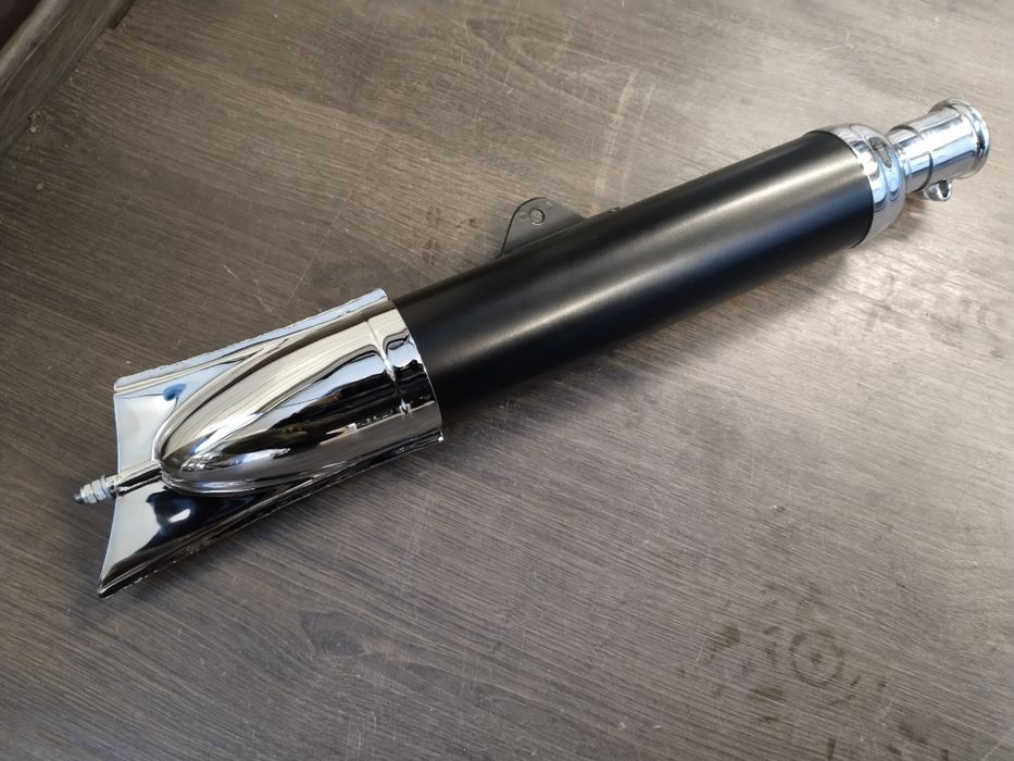 Wfm m06 nowy tłumik wydech rybka chrom czarny