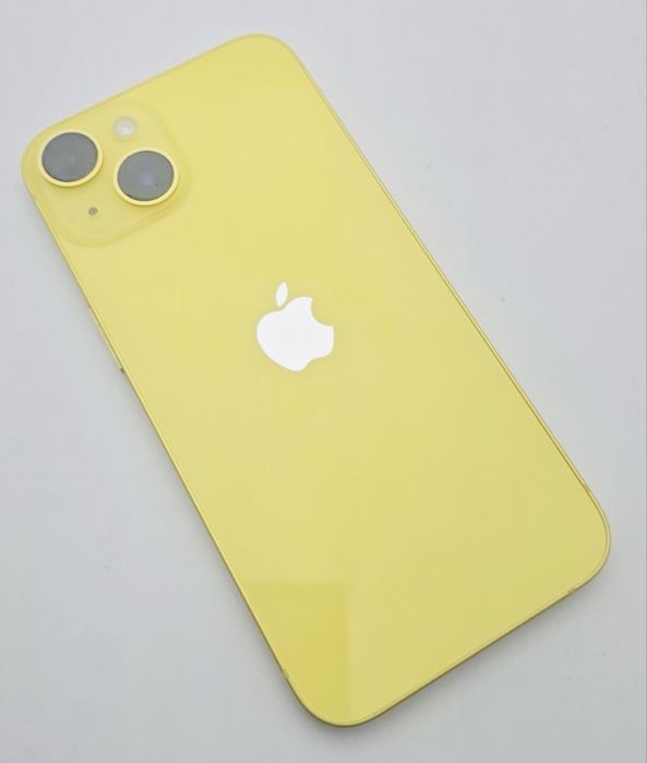 • iPhone 14 128 GB | Zadbany | Yellow Apple | Smartfon Zestaw •