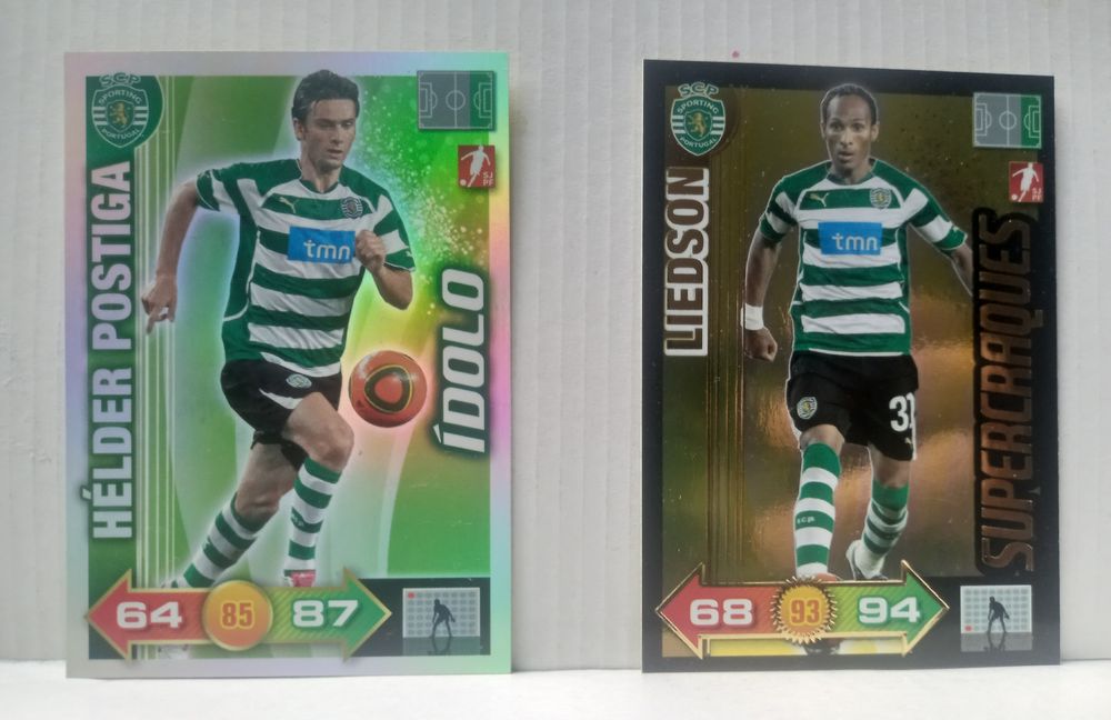 2 cartas/ cromos / sporting adrenalyn xl 2010-11