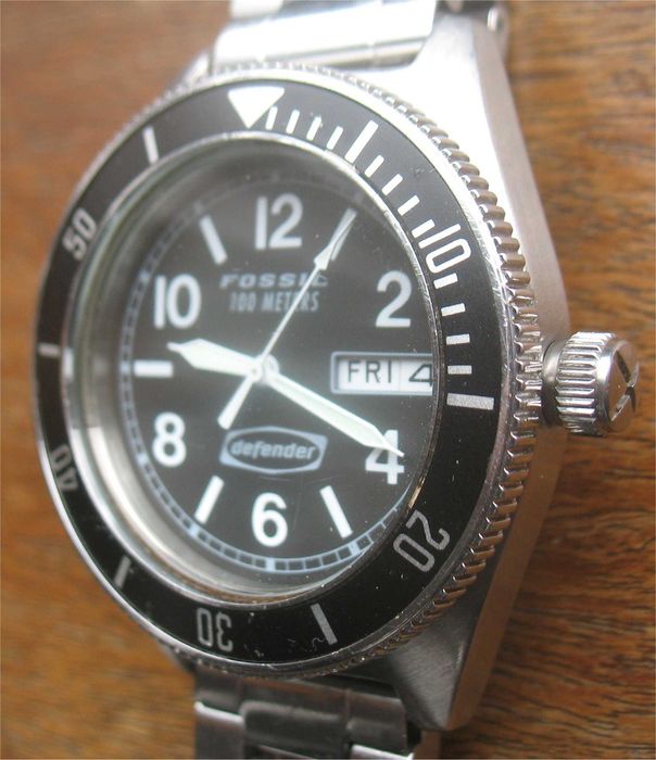 Relógio Vintage estilo Diver - Fossil - Defender - DE-1544