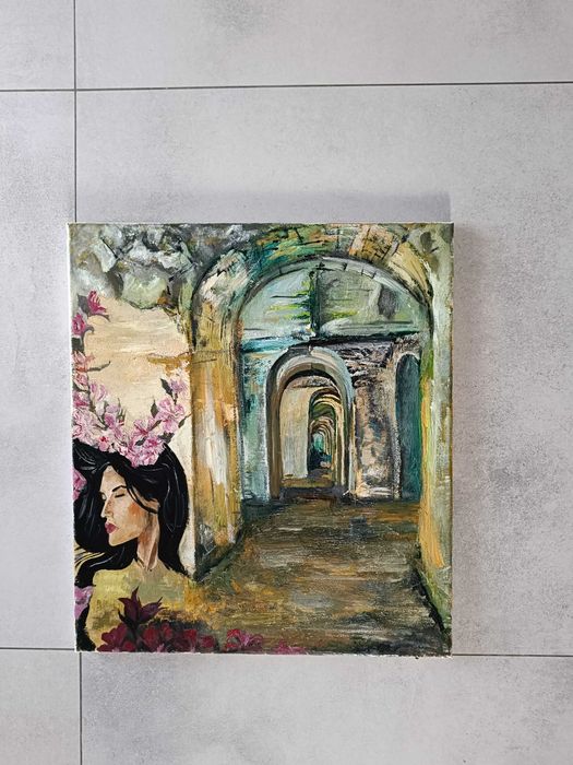 Obraz na płótnie 40x45 olej na płótnie