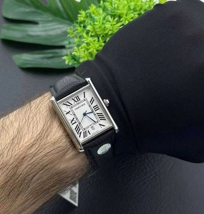 Мужские премиум часы Cartier Tank чоловічий годинник
