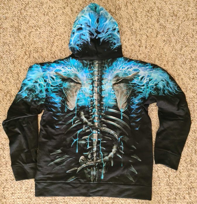 Bluza z kapturem Spiral flaming spine XL