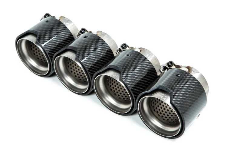 4x Ponteiras escape M-Performance para BMW M2 M3 M4 - Fibra de carbono