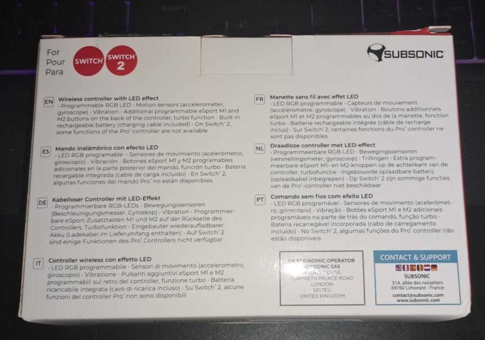 Comando Nintendo Switch 1 & 2