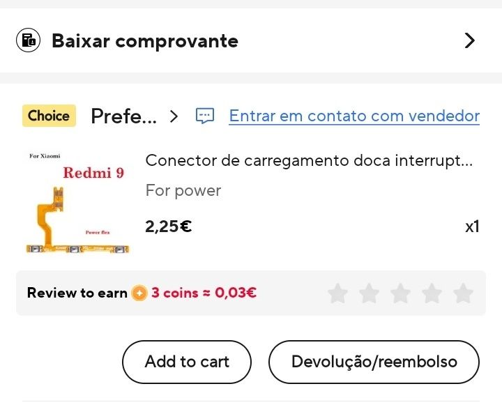 Flex de carregamento redmi 9