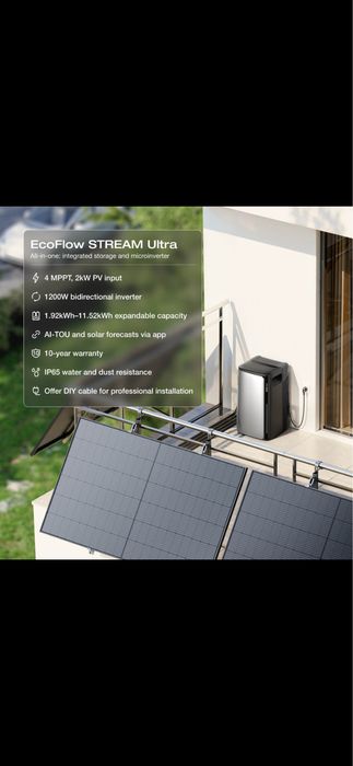 Продаж EcoFlow STREAM Ultra All-in-One 1,92 кВт·год — нова, європейська версія