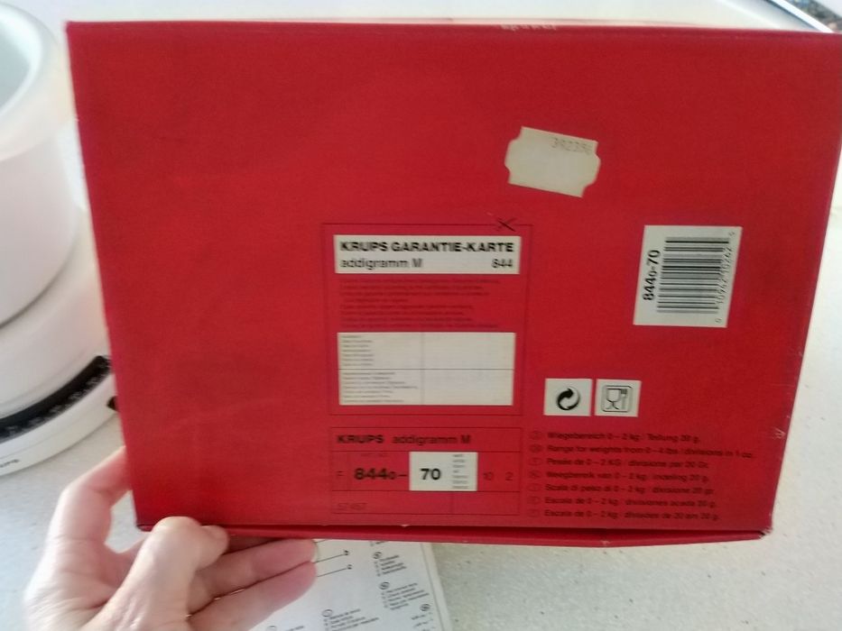 Balança Krups com pesagem sucessiva de ingrediente até 2 kg