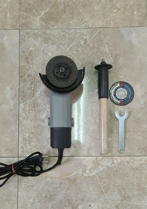 Rebarbadora angular 500W+punho auxiliar+2 discos+chave original
