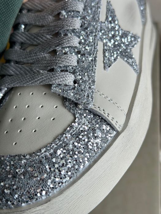 Golden goose кеди шкіряні сріблясто білі