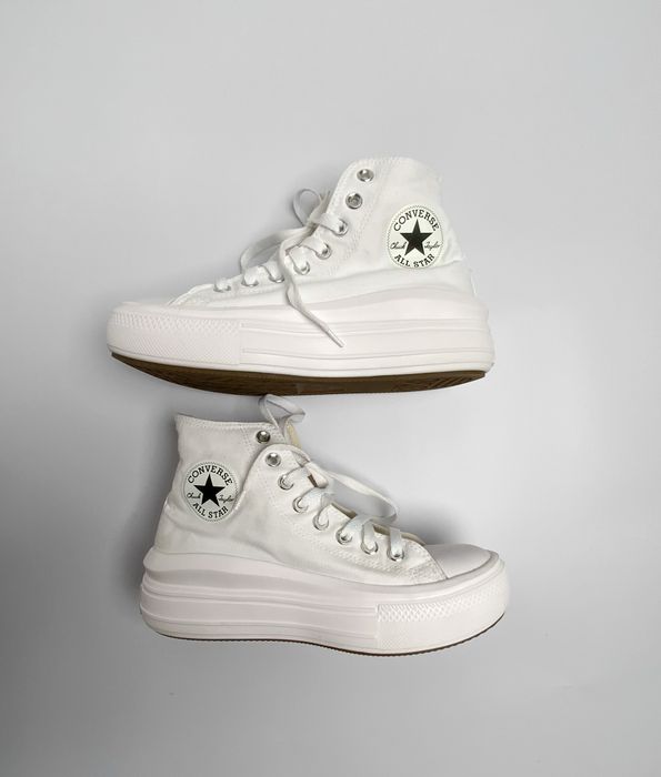 Білі кеди Converse на платформі, р.39