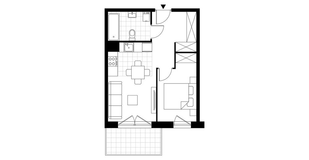 2-pokojowe mieszkanie 36m2 + balkon
