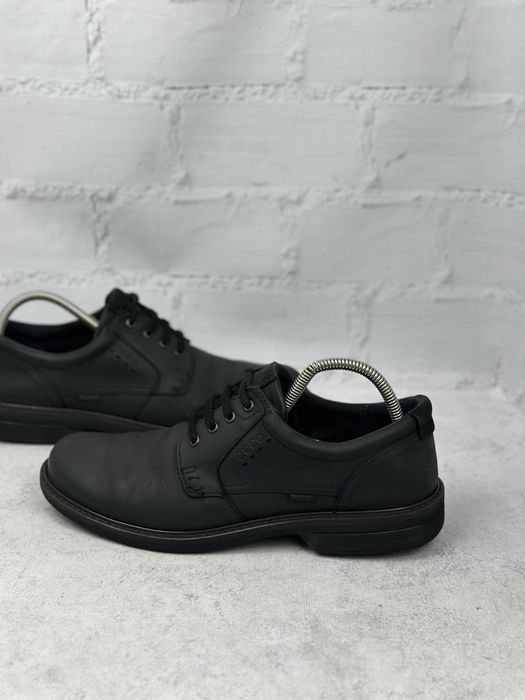 Чоловічі чорні шкіряні туфлі черевики Ecco Gore Tex 43p