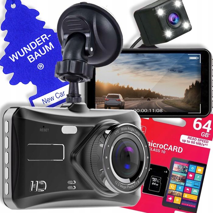 Wideorejestrator jazdy dotykowy kamera cofania