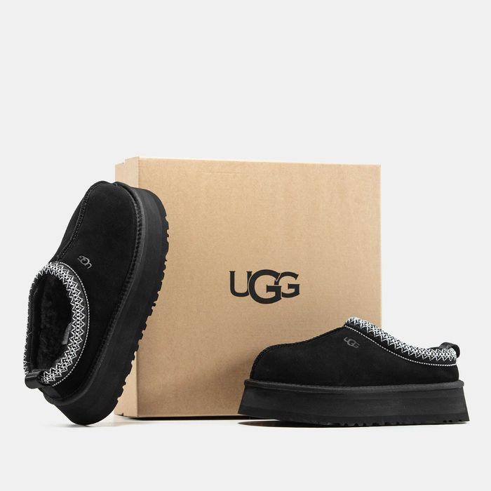 Уггі UGG Tasman Platform All Black Luxe угги осінні/зимові з хутром