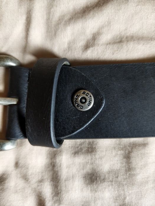 Camel Active czarny gruby skórzany pasek szerokość 4cm rozm XL jak 100-110cm