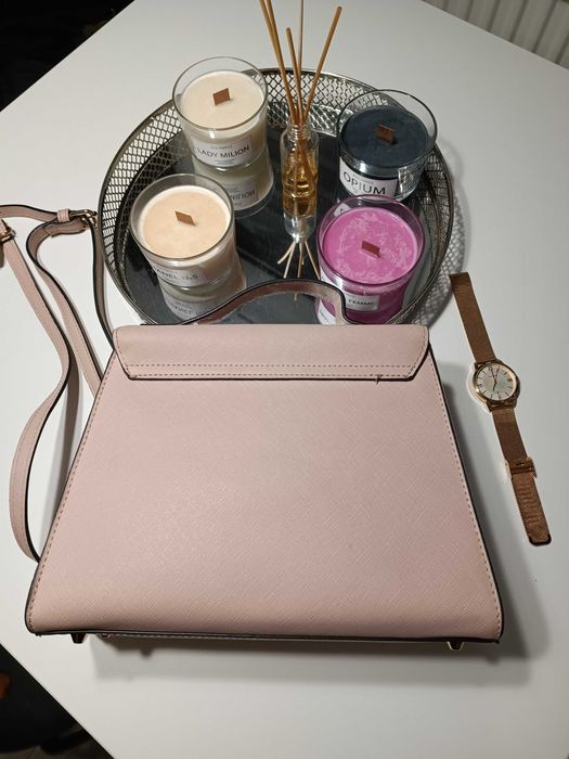 Torebka listonoszka pudrowy roż