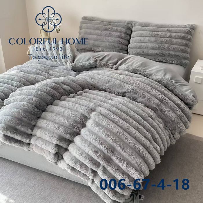 Хіт! Плюшева преміальна постіль “Шиншила КРОЛИК” велюровая постель